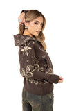 CARDIGAN ANASTASIA MARRONE/GIALLO FANTASIA BANDANA TAGLIA UNICA