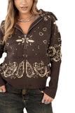 CARDIGAN ANASTASIA MARRONE/GIALLO FANTASIA BANDANA TAGLIA UNICA
