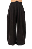 PANTALONI CECILIA NERO BALLON GAMBA LARGA