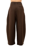 PANTALONI CECILIA COFFEE BALLON GAMBA LARGA