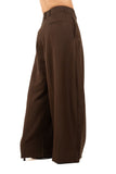 PANTALONI CECILIA COFFEE BALLON GAMBA LARGA