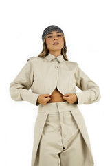 Coordinato Elegante 2 Pezzi con Top Crop e Pantalone Palazzo