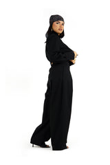 Coordinato Elegante 2 Pezzi con Top Crop e Pantalone Palazzo