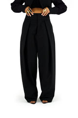 Coordinato Elegante 2 Pezzi con Top Crop e Pantalone Palazzo