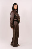 COORDINATO MADISON ECOPELLE MARRONE LUMINA