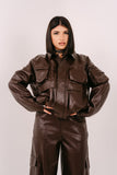 COORDINATO MADISON ECOPELLE MARRONE LUMINA