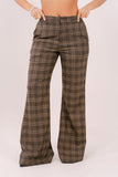 TAILLEUR FLORA MARRONE A QUADRI LUMINA