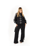 Tuta due pezzi chiusura alamaro Felpa Collo Alto e Pantaloni Wide Leg