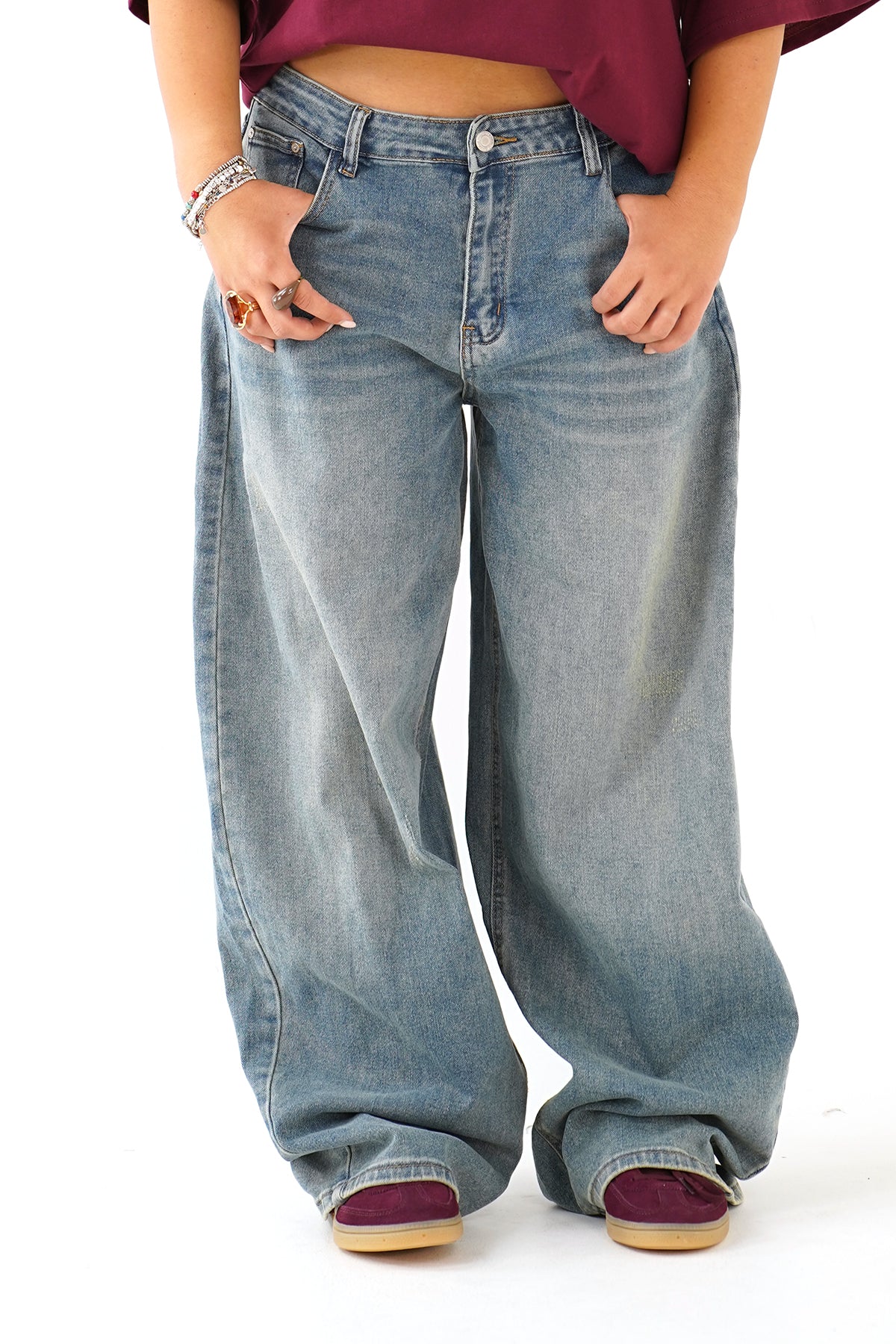 JEANS BALLON CLEO DENIM CHIARO