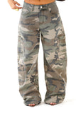 JEANS CARGO GWEN MILITARE WIDELEG
