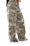 JEANS CARGO GWEN MILITARE WIDELEG