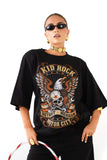 T-SHIRT KID ROCK NERO CON SPALLINE MEZZA MANICA