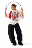 T-SHIRT ALL ABOUT ROCK BIANCA CON SPALLINE MEZZA MANICA
