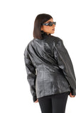 BLAZER KYLIE NERO IN ECOPELLE TRAMA COCCODRILLO