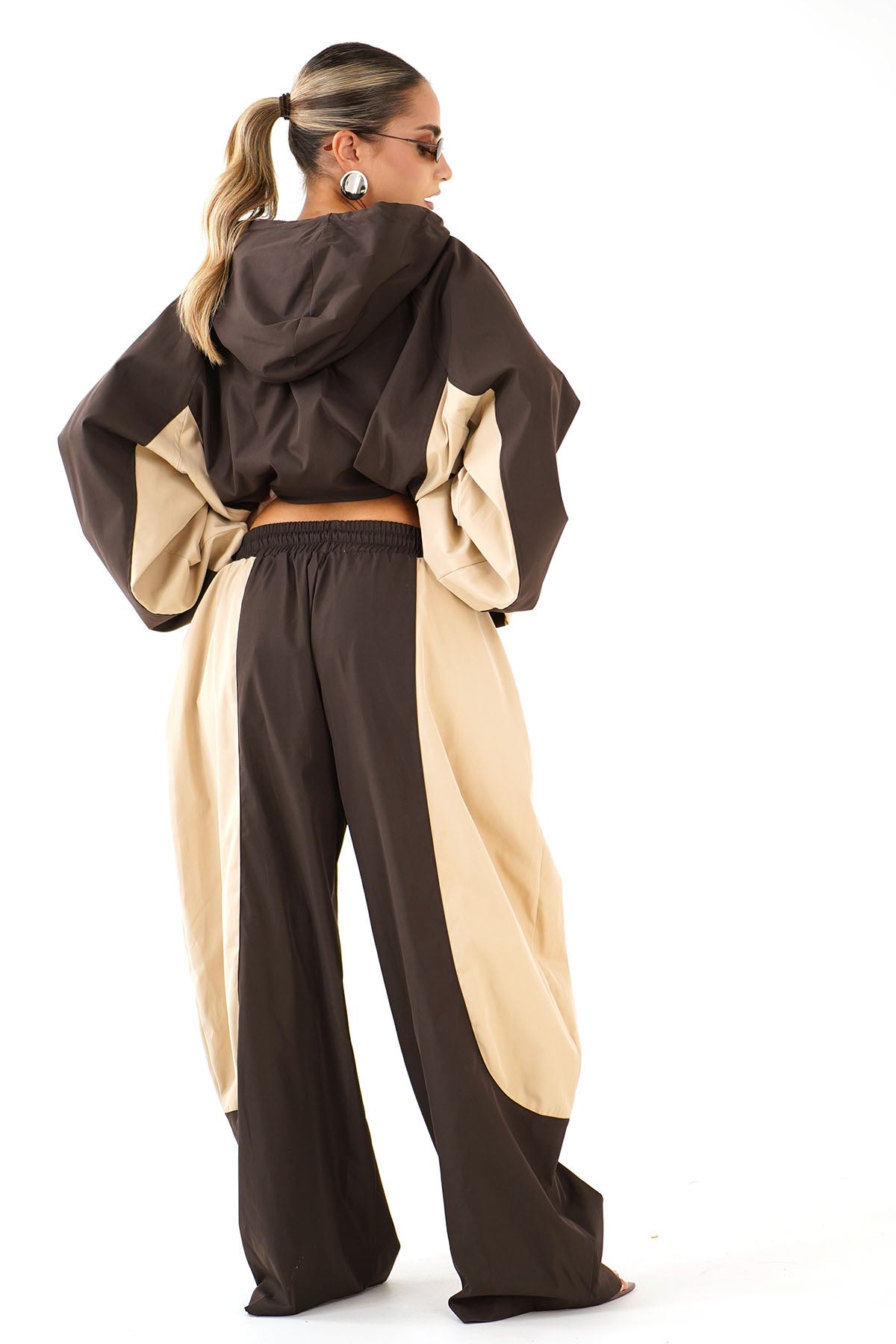 GIUBBOTTO VENERE MARRONE BEIGE  CON CAPPUCCIO LUMINA