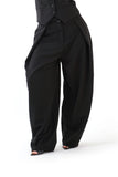 COORDINATO SARTORIALE LUNA NERO GILET E PANTALONE