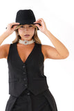 GILET HELENA NERO SARTORIALE MONOPETTO