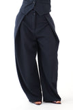 COORDINATO LUNA SARTORIALE BLU GILET E PANTALONE
