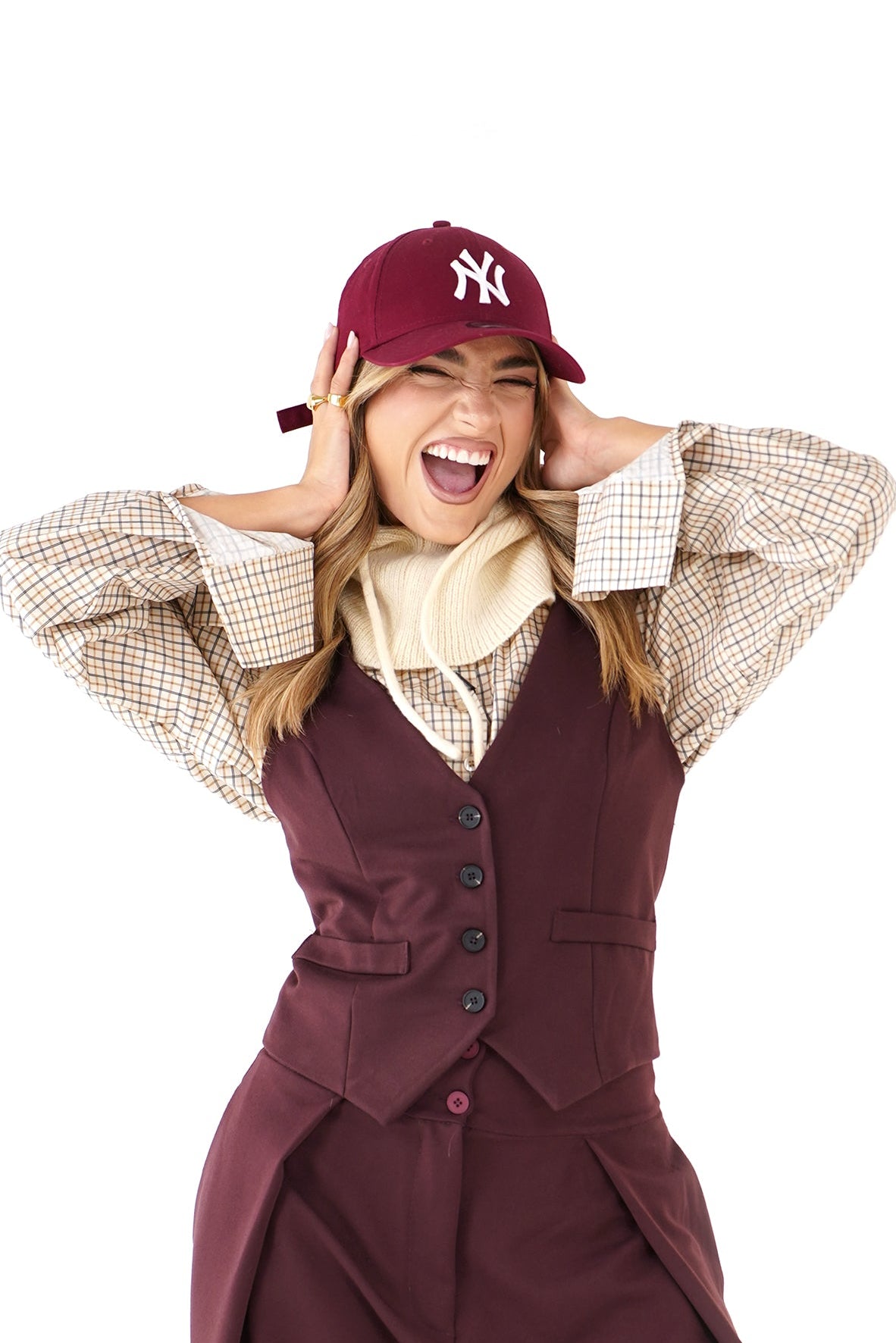 GILET HELENA BORDEAUX SARTORIALE MONOPETTO