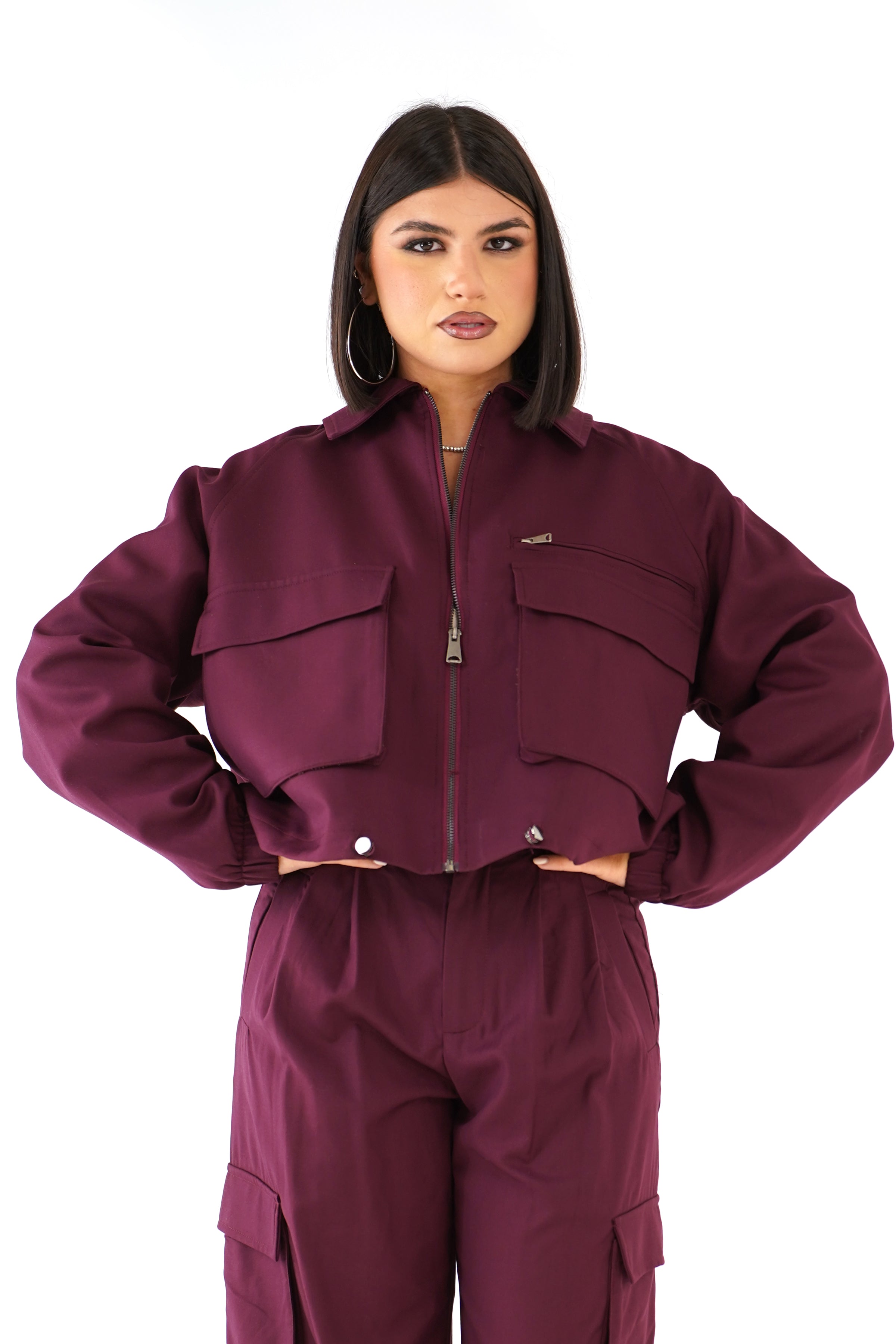 GIUBBOTTINO LUMINA REBEL BORDEAUX CON TASCONI