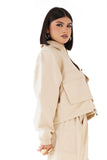 GIUBBOTTINO LUMINA REBEL BEIGE CON TASCONI