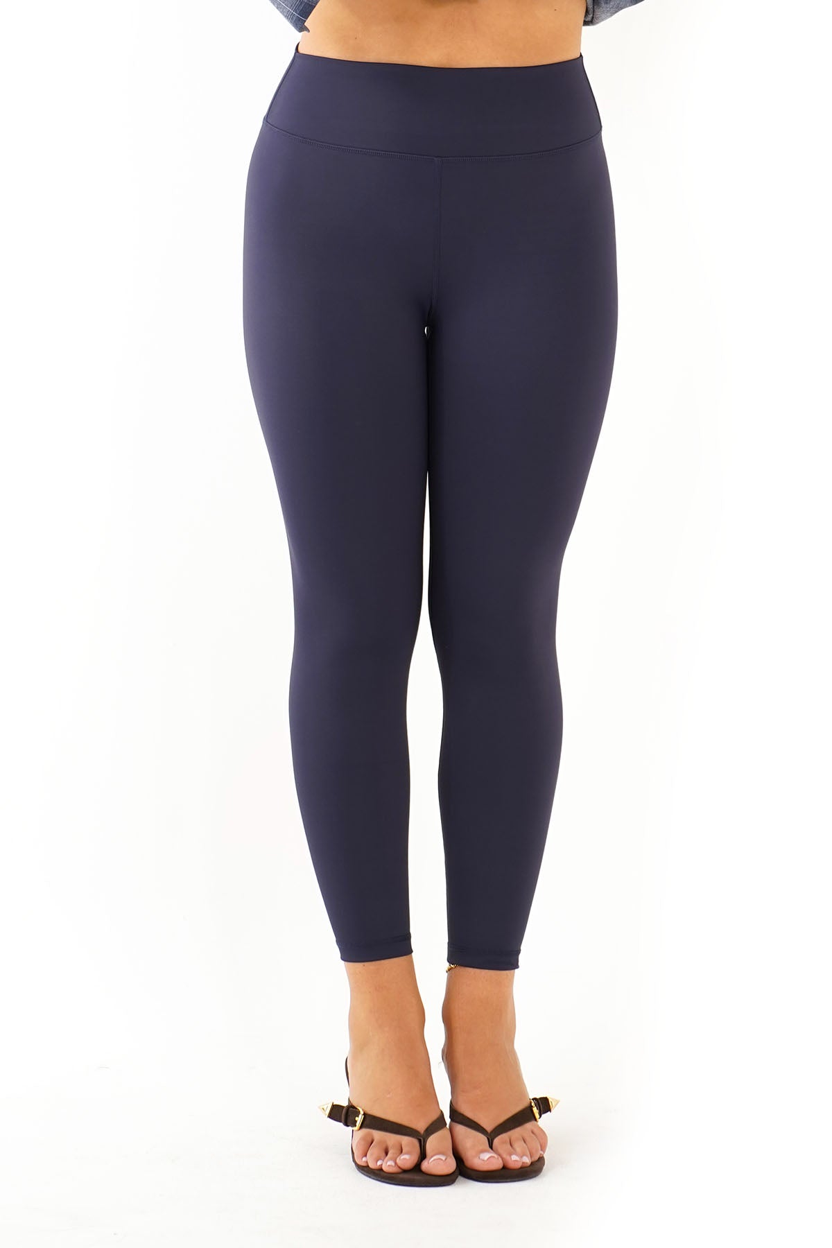 LEGGINGS EMBER BLU A VITA ALTA MODELLANTE LUMINA