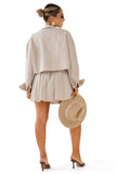 COORDINATO MEGAN PANNA CAMICIA CROPPED E MINIGONNA A QUADRETTI TAGLIA UNICA JUST WEST