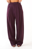 PANTALONE VIDA BORDEAUX WIDE LEAG CON PIEGHE