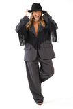 PANTALONE VIDA GRIGIO WIDE LEAG CON PIEGHE