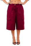BERMUDA MIRAGE CARGO BORDEAUX CON TASCHE JUSTWEST TAGLIA UNICA