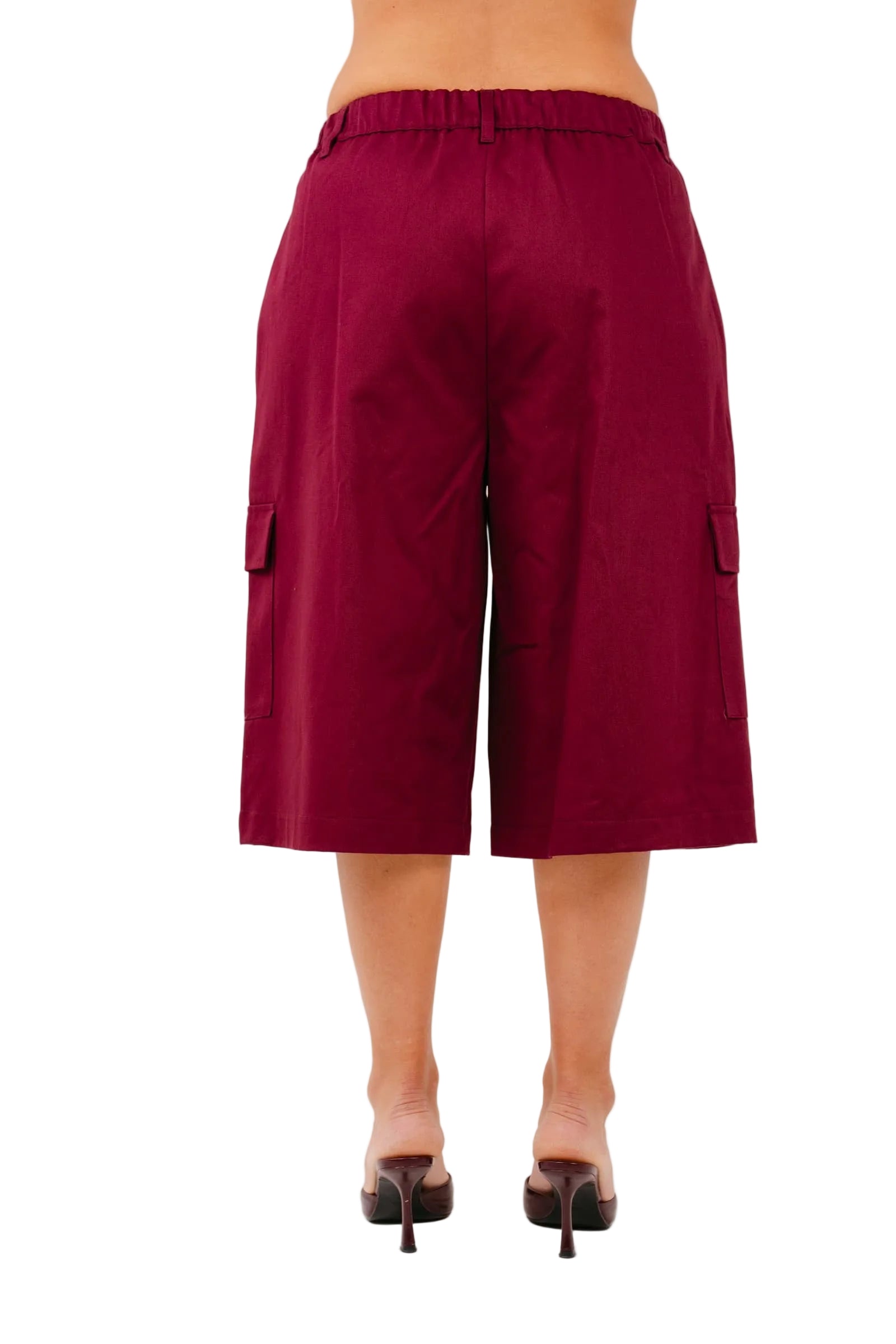 BERMUDA MIRAGE CARGO BORDEAUX CON TASCHE JUSTWEST TAGLIA UNICA