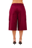 BERMUDA MIRAGE CARGO BORDEAUX CON TASCHE JUSTWEST TAGLIA UNICA