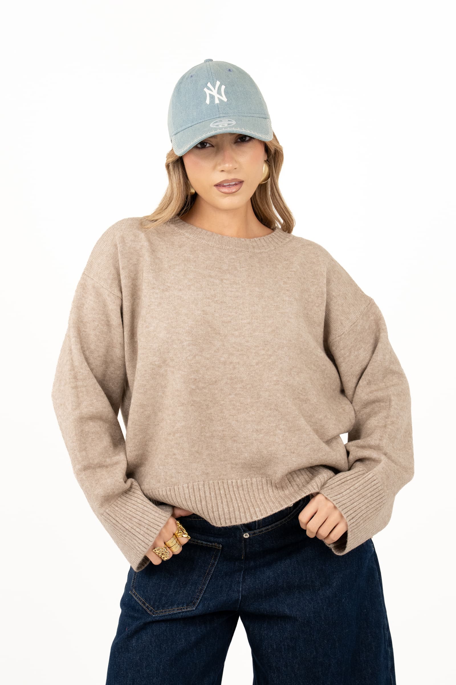 MAGLIONCINO SLOANE TORTORA BASIC TAGLIA UNICA