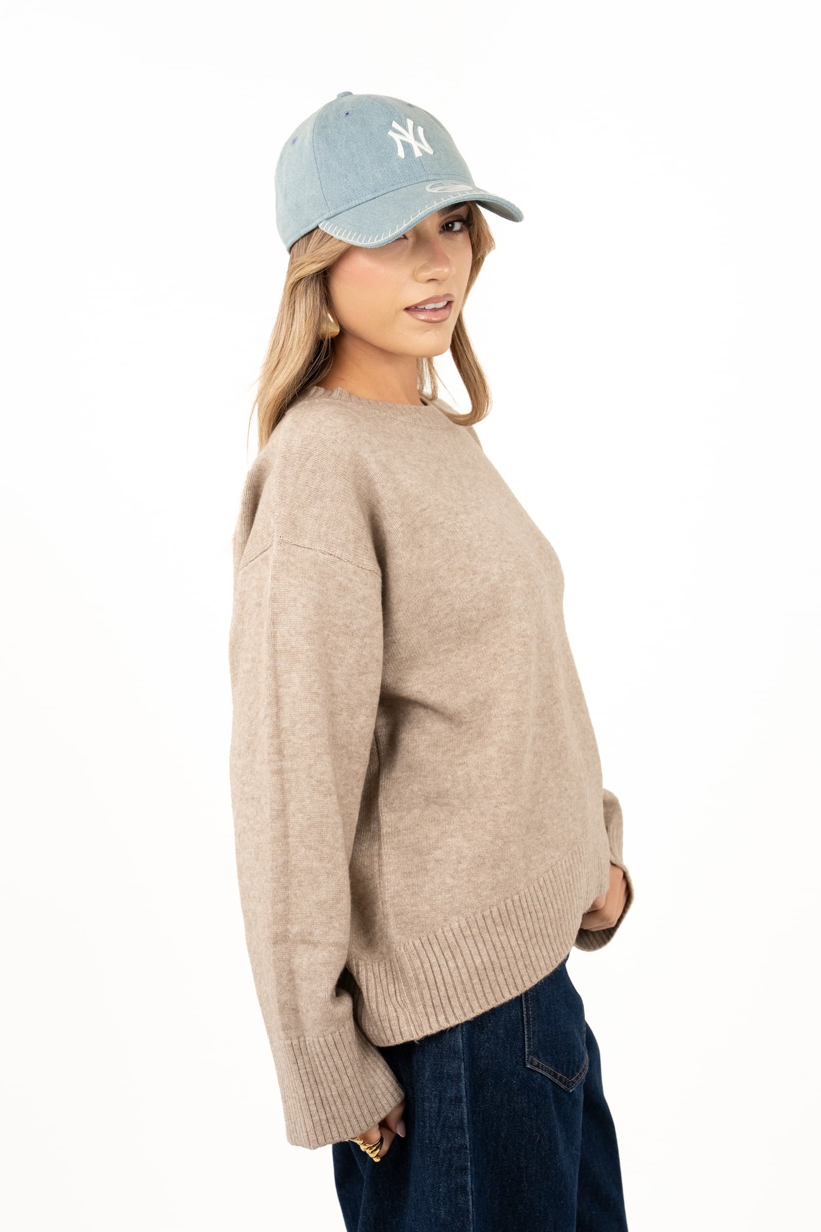 MAGLIONCINO SLOANE TORTORA BASIC TAGLIA UNICA