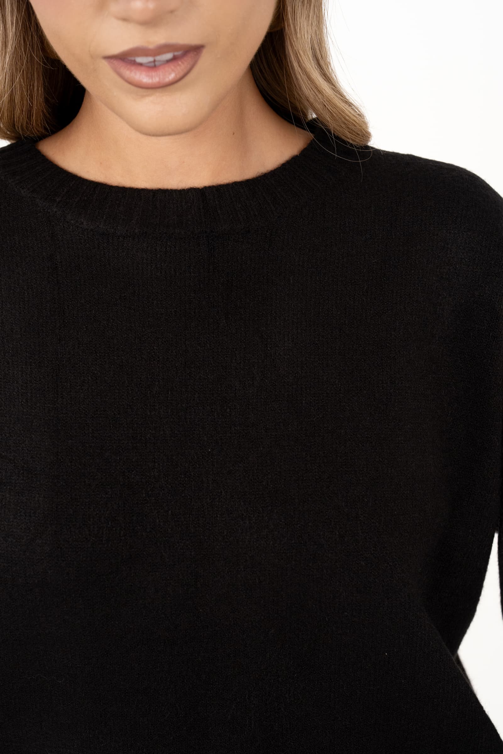MAGLIONCINO SLOANE NERO BASIC TAGLIA UNICA
