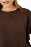 MAGLIONCINO SLOANE MARRONE BASIC TAGLIA UNICA