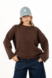 MAGLIONCINO SLOANE MARRONE BASIC TAGLIA UNICA