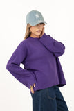 MAGLIONCINO SLOANE VIOLA BASIC TAGLIA UNICA