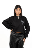 MAGLIA CROSS NERA MANICA LUNGA TAGLIA UNICA