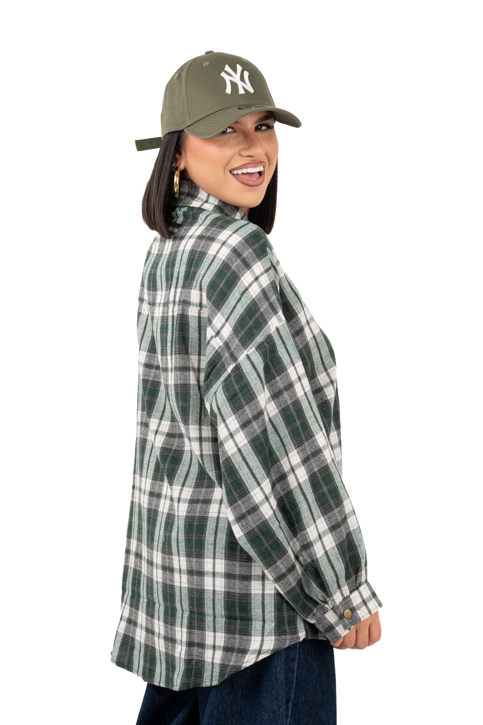 CAMICIA CHELSEA VERDE A QUADRI TAGLIA UNICA