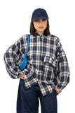 CAMICIA CHELSEA BLU A QUADRI TAGLIA UNICA