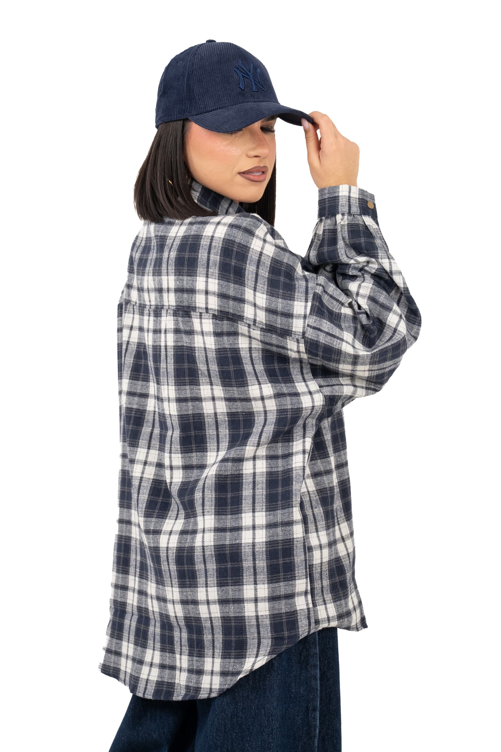 CAMICIA CHELSEA BLU A QUADRI TAGLIA UNICA