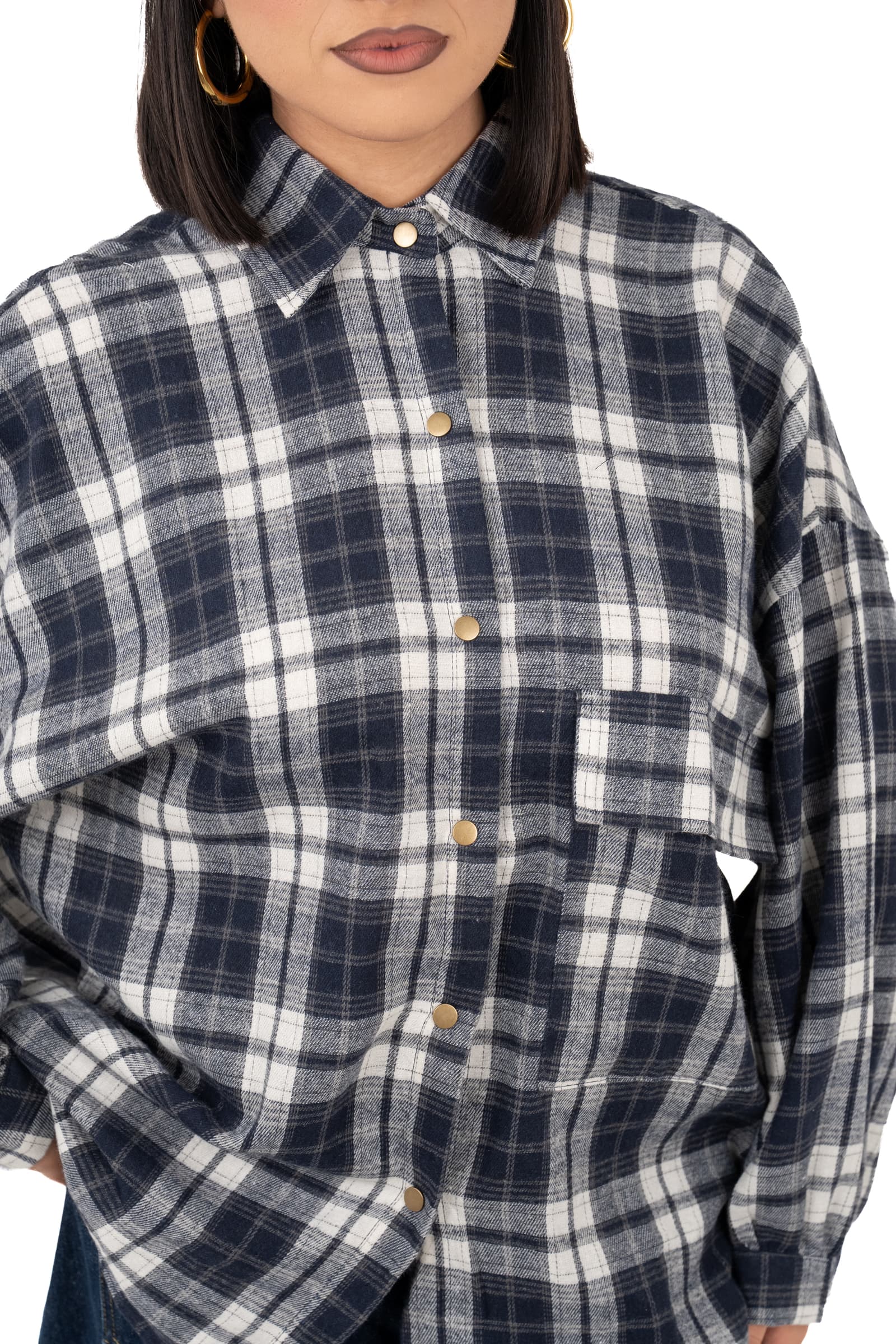CAMICIA CHELSEA BLU A QUADRI TAGLIA UNICA