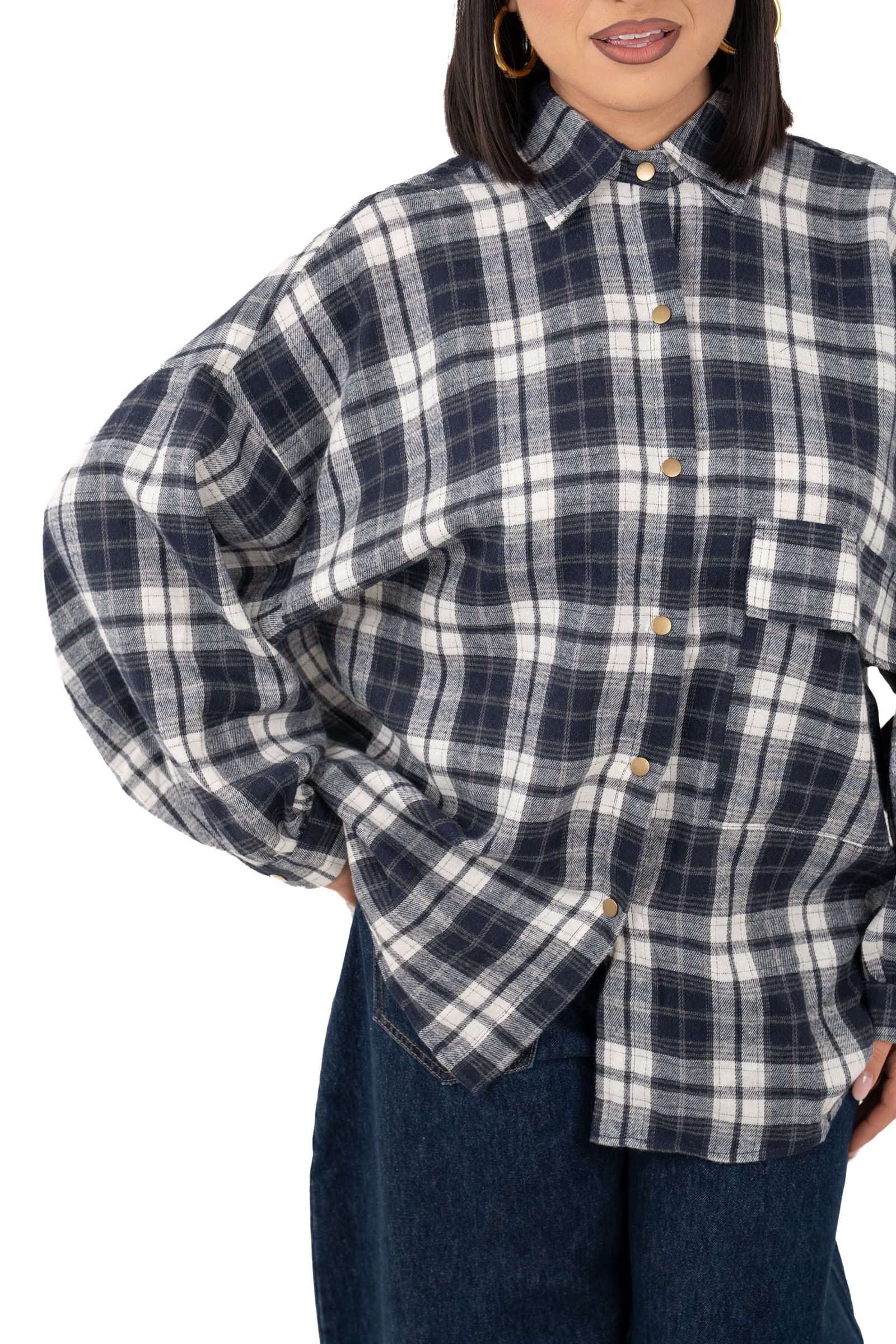 CAMICIA CHELSEA BLU A QUADRI TAGLIA UNICA