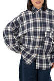 CAMICIA CHELSEA BLU A QUADRI TAGLIA UNICA