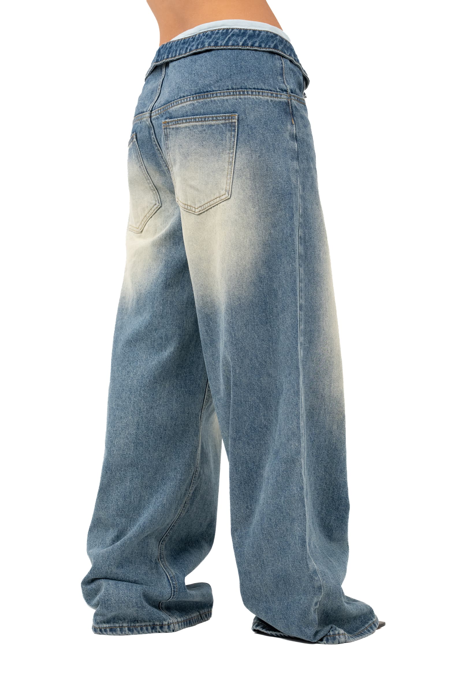 JEANS MADRID BLEU CON RISVOLTO IN VITA WIDELEG