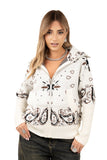 CARDIGAN ANASTASIA PANNA/MARRONE FANTASIA BANDANA TAGLIA UNICA