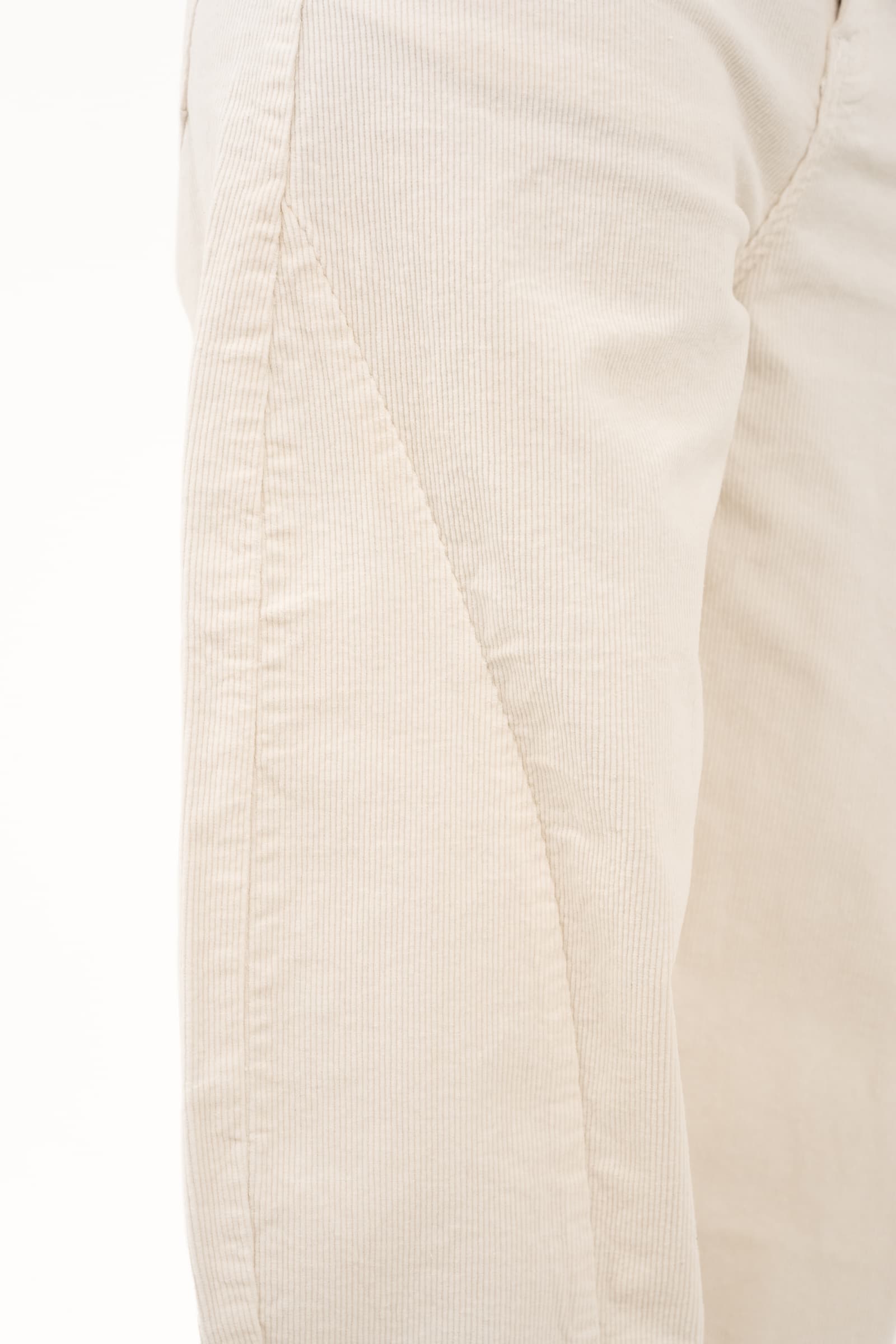 PANTALONI ROMY BEIGE BALLON IN VELLUTO A COSTINE