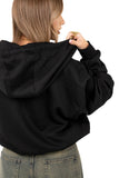FELPA TETI NERA CON ZIP E CAPPUCCIO ZIP MOCHY TAGLIA UNICA