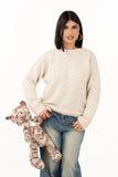 MAGLIONE LIZA BEIGE IN MAGLIA SOFFICE TAGLIA UNICA